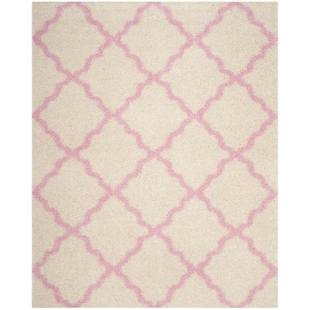 Safavieh Sgd-Dallas Shag Rectangle Area Rug, Ivory and Light Pink - 3 x 5 ft. SGD257P-3